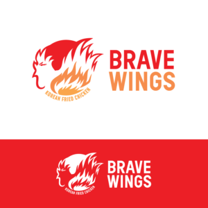 BRAVE WINGS - KOREAN FRIED CHICKEN | Logo Design by dede_dwiyansyah