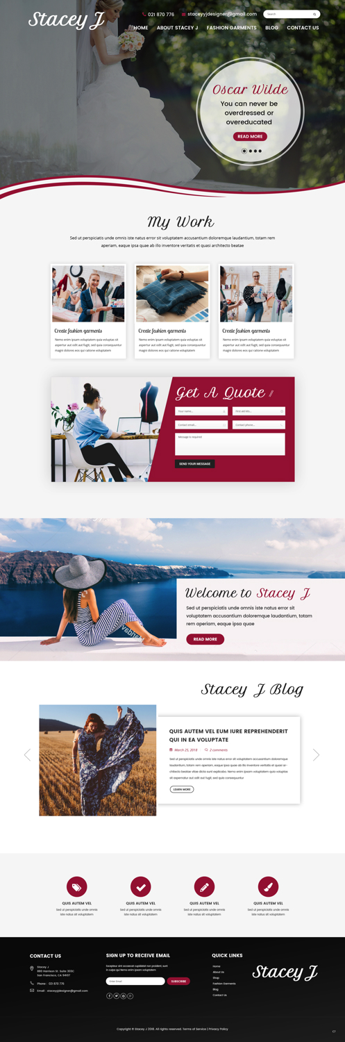 Diseño Web por pb para StaceyJ | Diseño #19660193