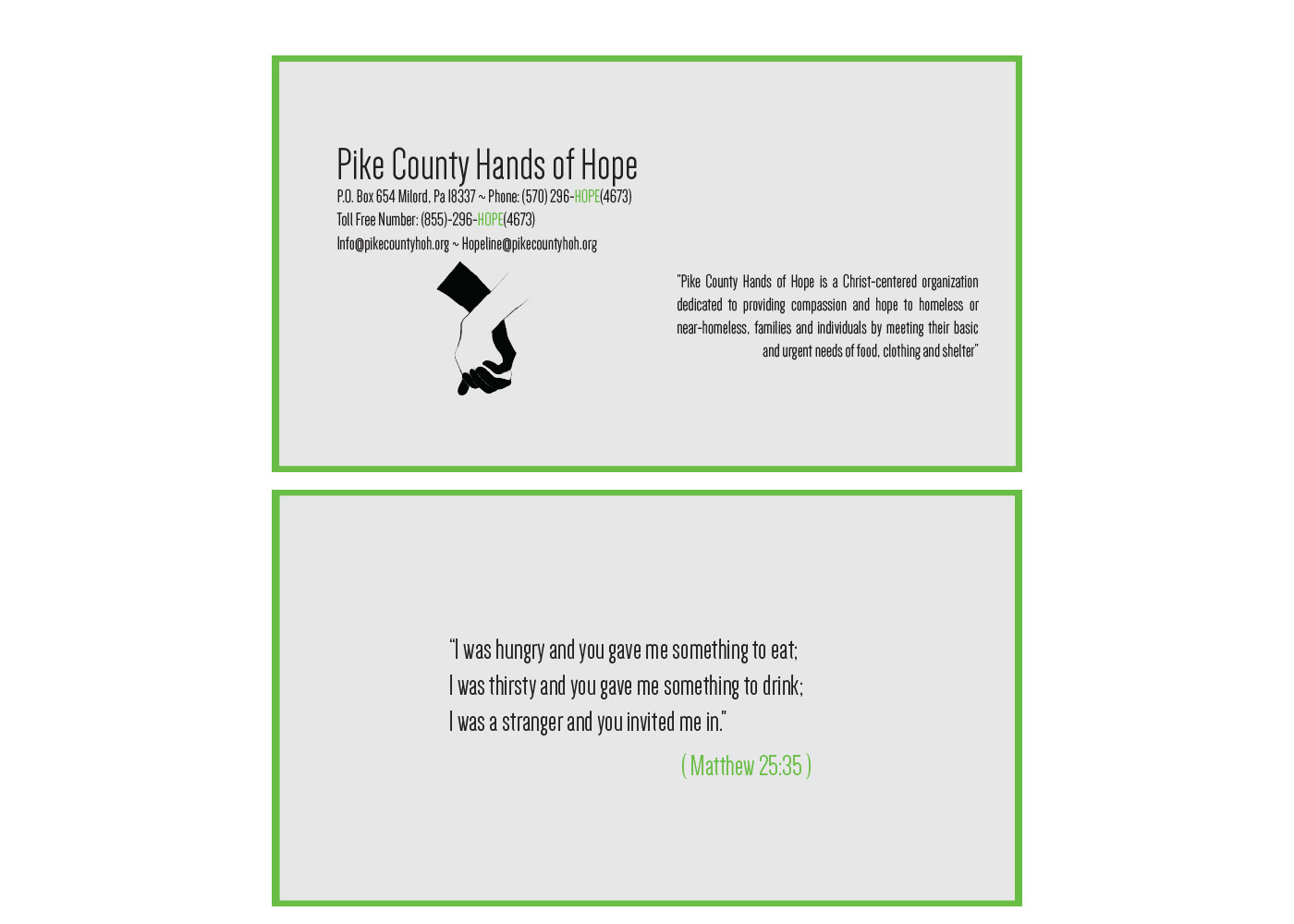 Diseño de Tarjeta de Presentación por Joey Kennedy para Pike County Hands of Hope | Diseño: #2962445