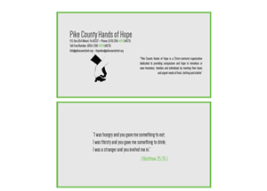Business Card Design by Joey Kennedy for Pike County Hands of Hope | Design: #2962445