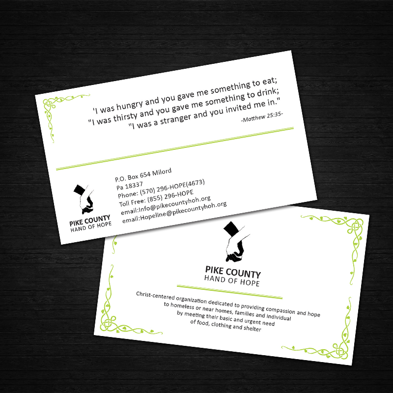 Business Card Design by DreamChaser Studio for Pike County Hands of Hope | Design #2893997