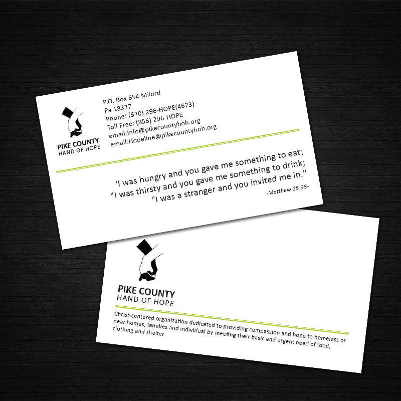Business Card Design by DreamChaser Studio for Pike County Hands of Hope | Design #2894010
