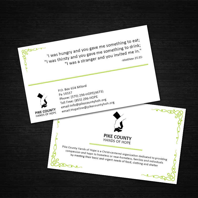 Visitenkarten-Design von DreamChaser Studio für Pike County Hands of Hope | Design #2956313