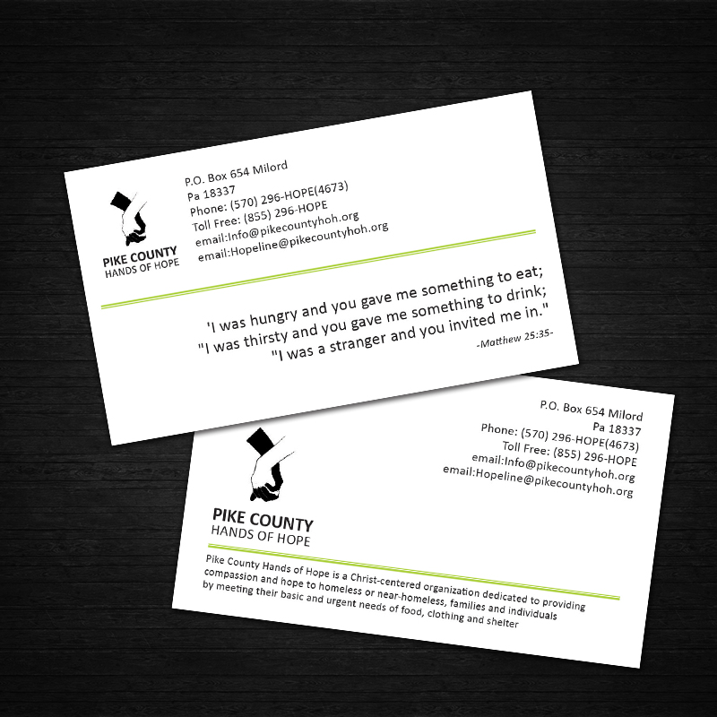 Visitenkarten-Design von DreamChaser Studio für Pike County Hands of Hope | Design #2956320