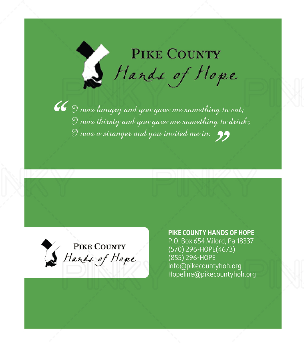 Business Card Design by Pinky  for Pike County Hands of Hope | Design #2889446