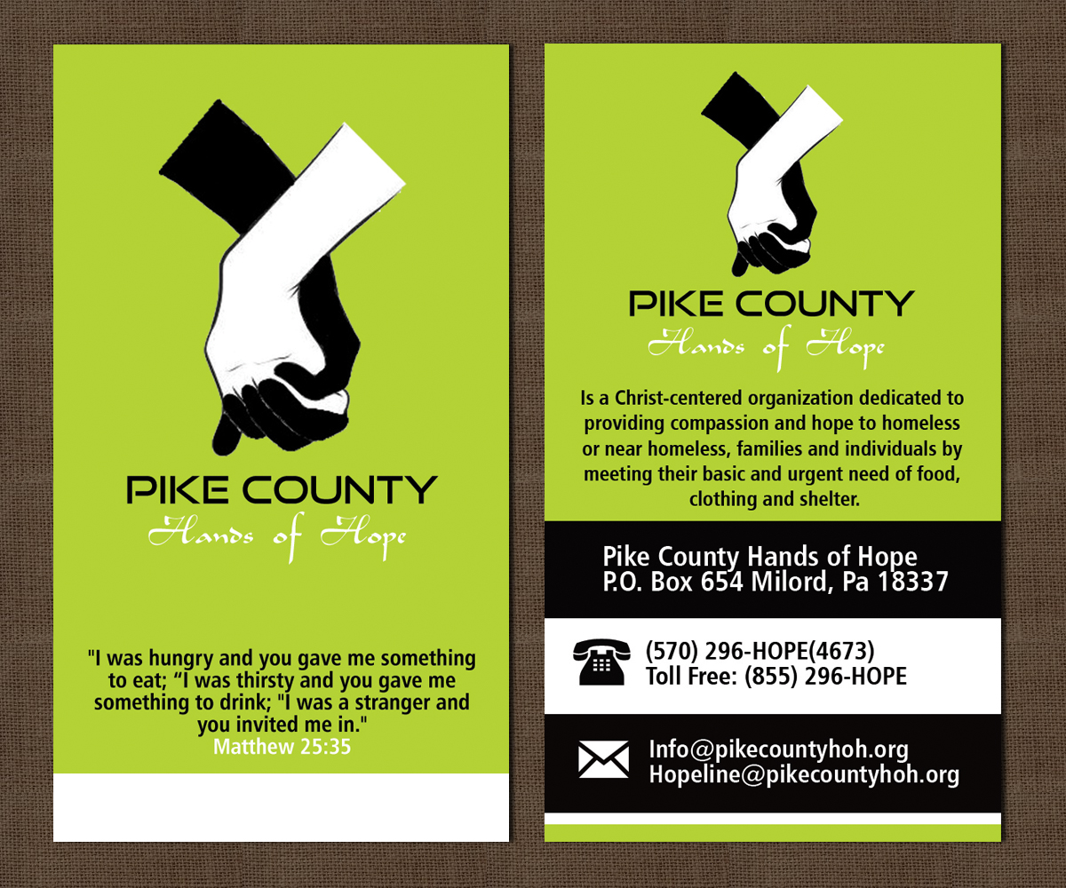 Business Card Design by Sarah Haroon for Pike County Hands of Hope | Design #2896922