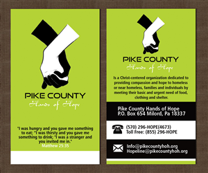 Business Card Design by Sarah Haroon for Pike County Hands of Hope | Design: #2896922