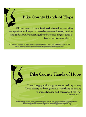 Diseño de Tarjeta de Presentación por Stasi para Pike County Hands of Hope | Diseño: #2907653