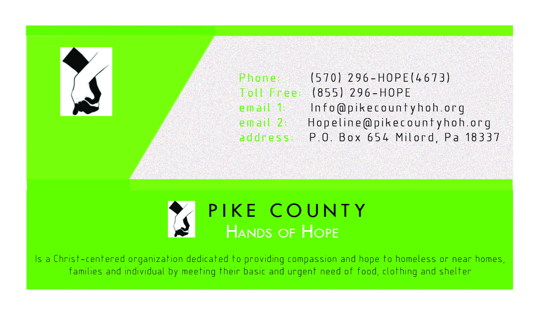 Business Card Design by Pacannim Designs[pacannim.com] for Pike County Hands of Hope | Design #2892806