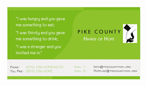 Business Card Design by Pacannim Designs[pacannim.com] for Pike County Hands of Hope | Design: #2892812