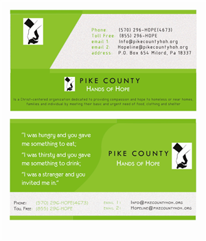 Business Card Design by Pacannim Designs[pacannim.com] for Pike County Hands of Hope | Design: #2892842