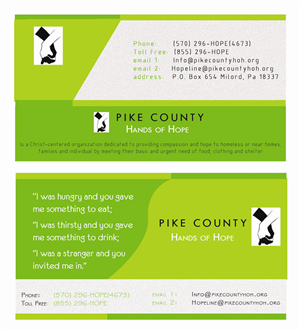 Business Card Design by Pacannim Designs[pacannim.com] for Pike County Hands of Hope | Design: #2895774