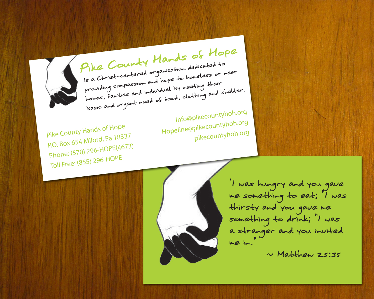 Visitenkarten-Design von chris für Pike County Hands of Hope | Design #2898133