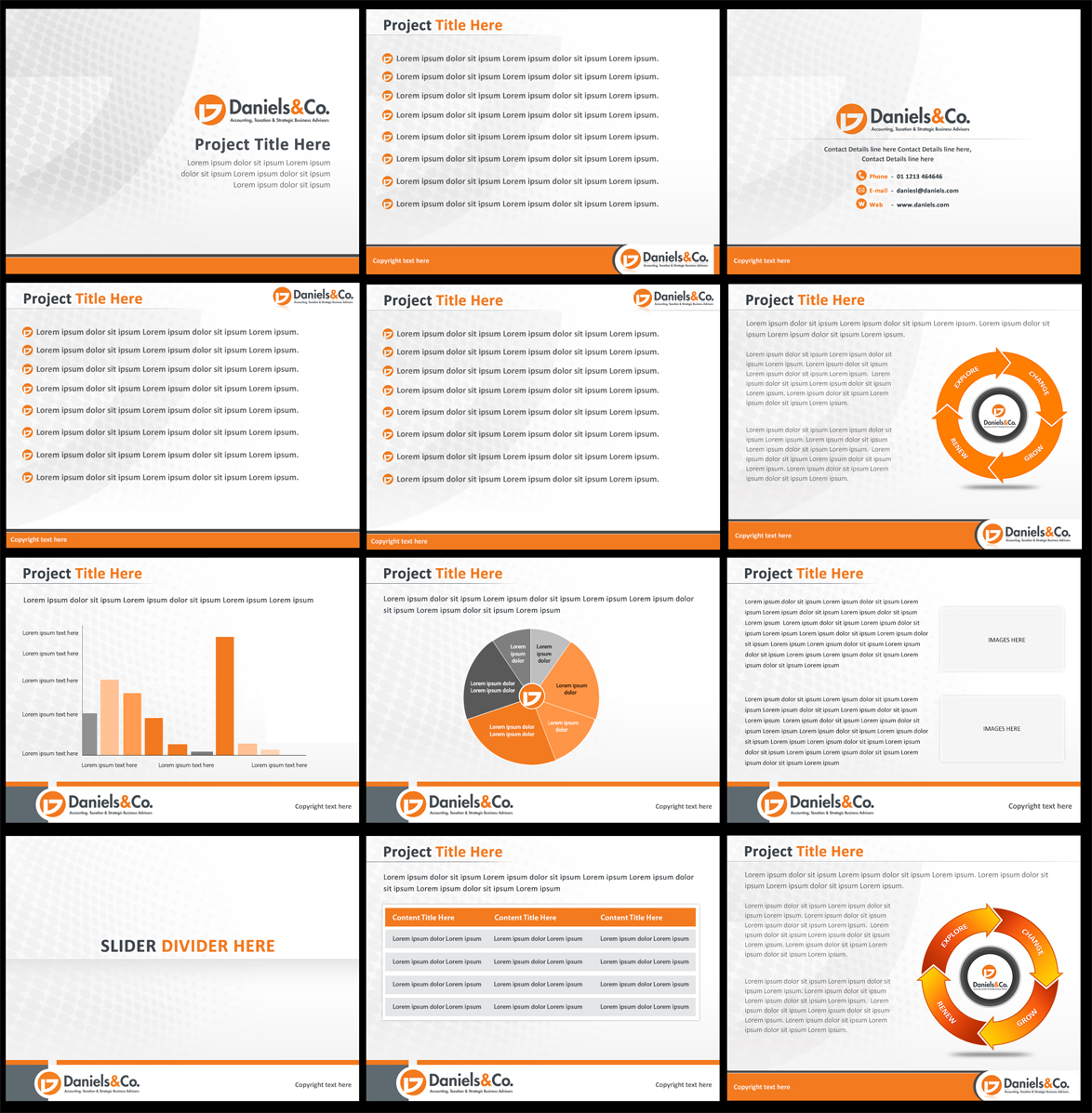 Bold Serious Accounting PowerPoint  Design  for a Company 