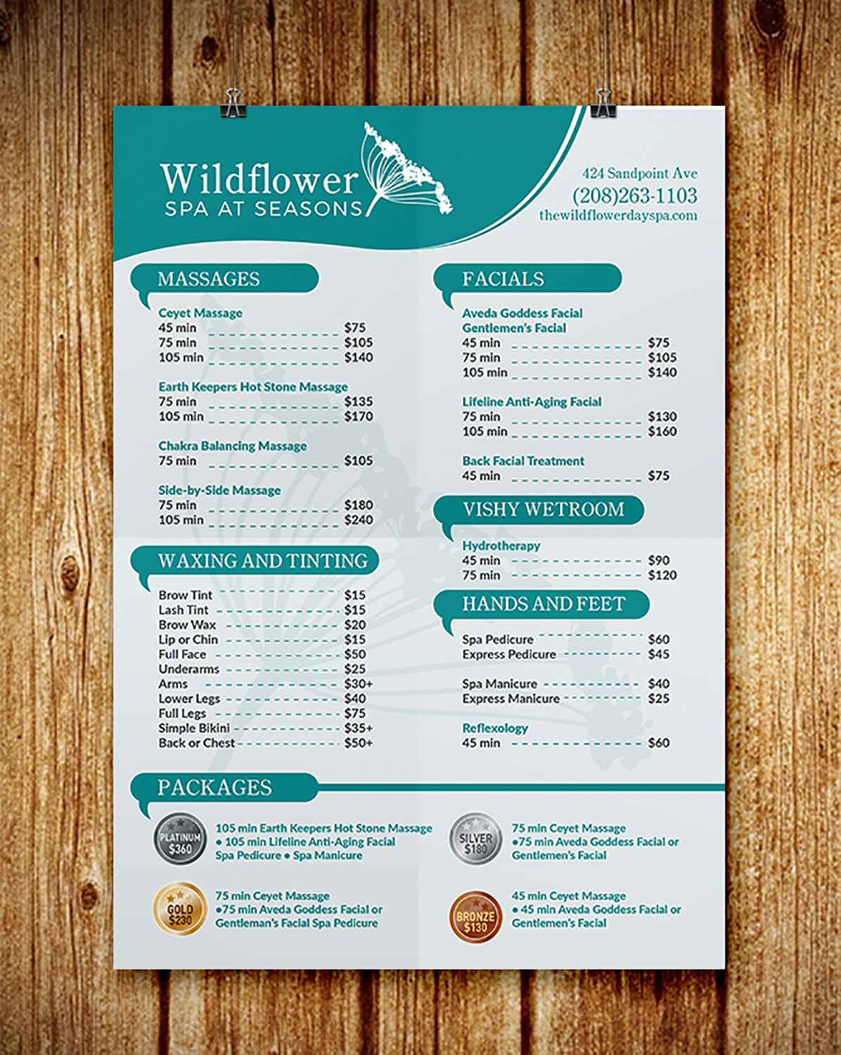 Flyer Design by Deziners Zone for Wildflower Spa at Seasons | Design #19620074