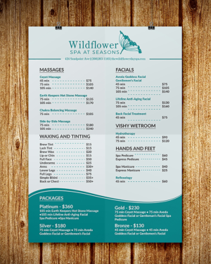 Flyer Design by Deziners Zone for Wildflower Spa at Seasons | Design: #19620075