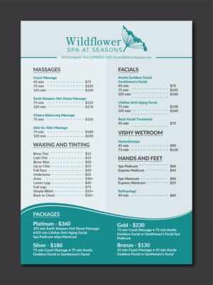 Flyer Design by Deziners Zone for Wildflower Spa at Seasons | Design: #19620076