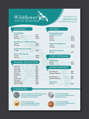 Flyer Design by Deziners Zone for Wildflower Spa at Seasons | Design: #19620077