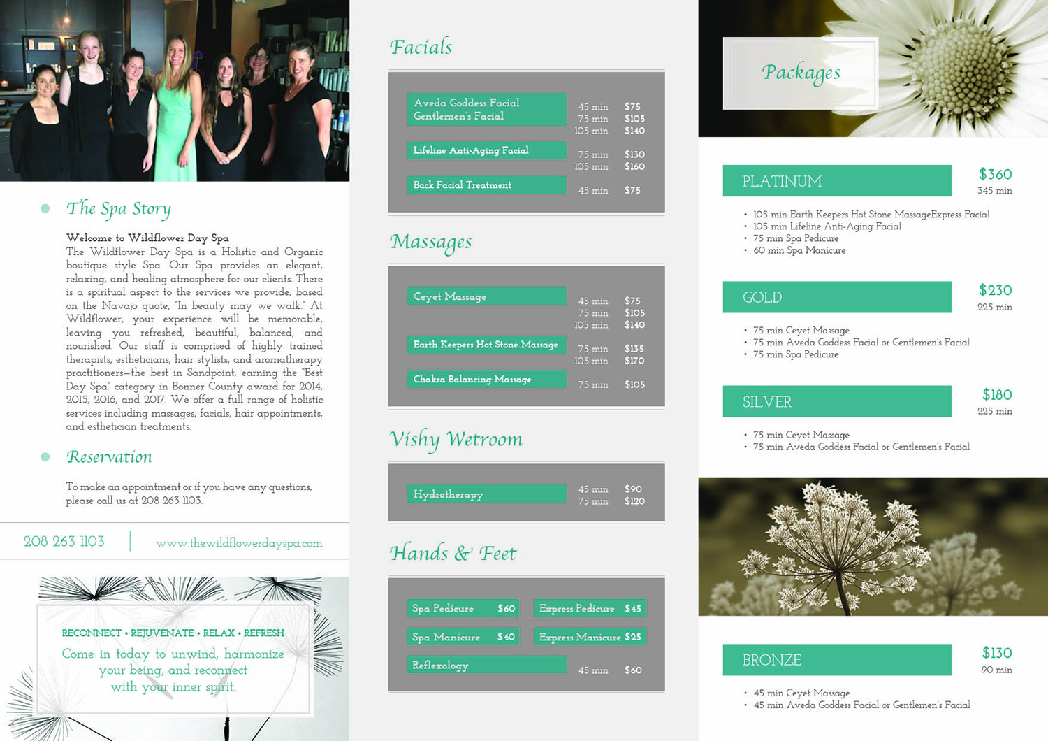 Flyer Design by Vivivirgola for Wildflower Spa at Seasons | Design #19621527
