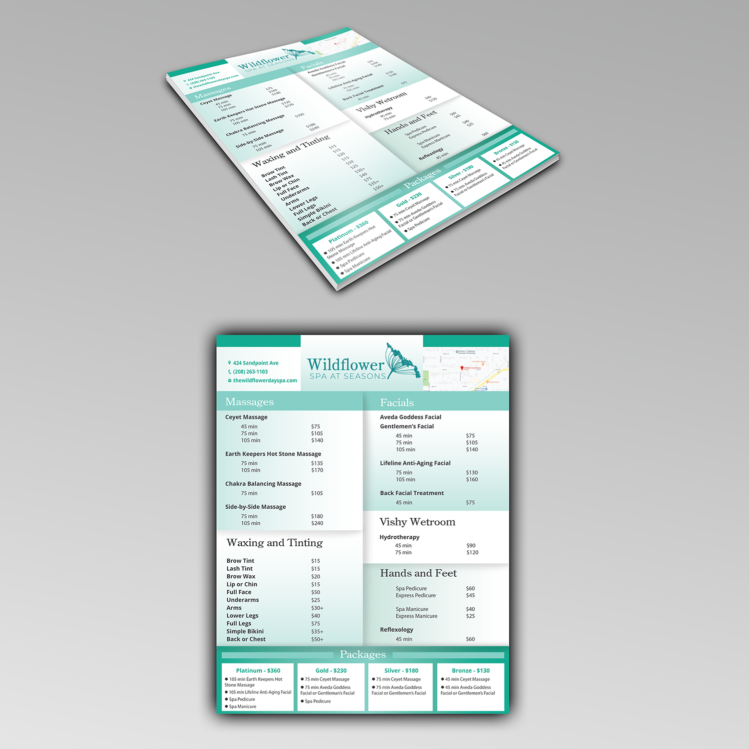Flyer Design by Sunyo for Wildflower Spa at Seasons | Design #19630417