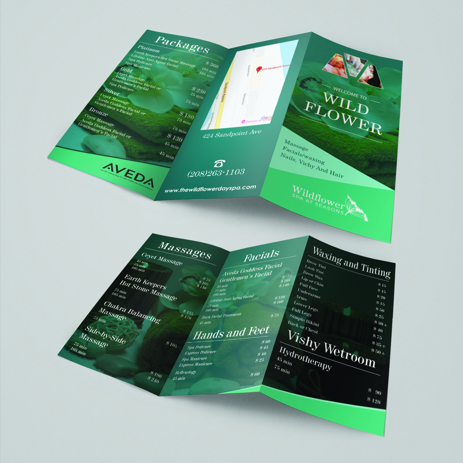 Diseño de Flyer por Creative Jiniya para Wildflower Spa at Seasons | Diseño #19616742