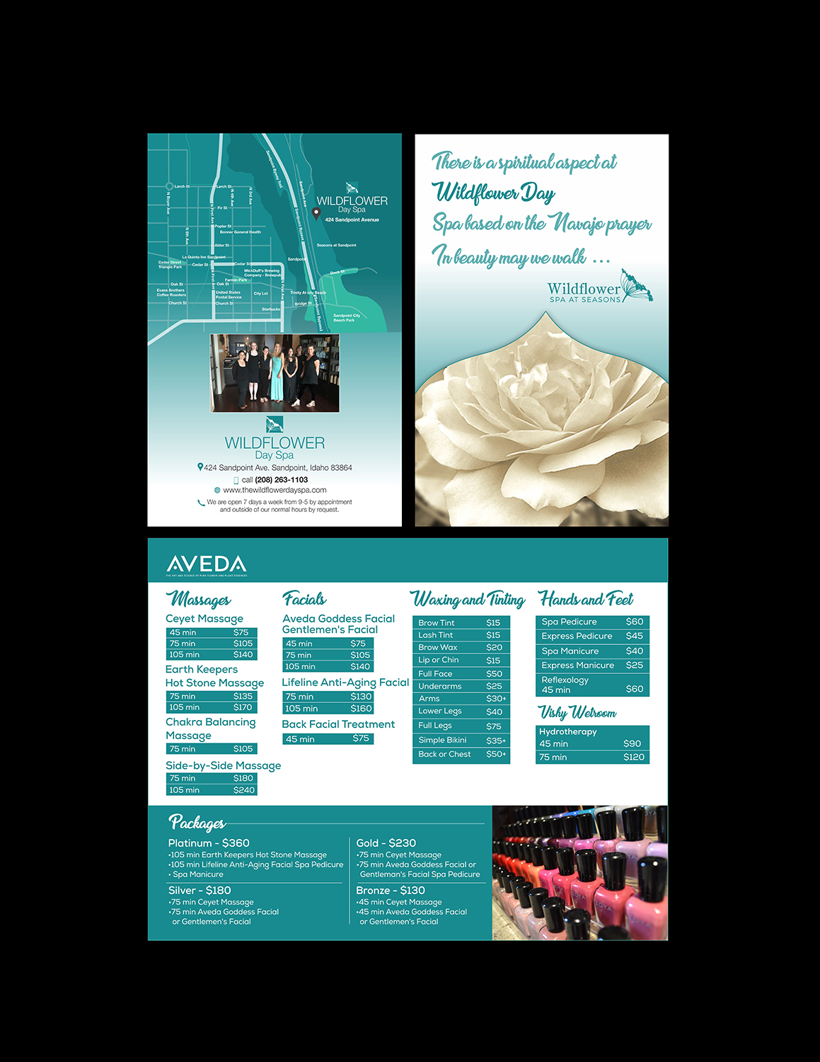 Flyer Design by Fine Graphics House for Wildflower Spa at Seasons | Design #19650467