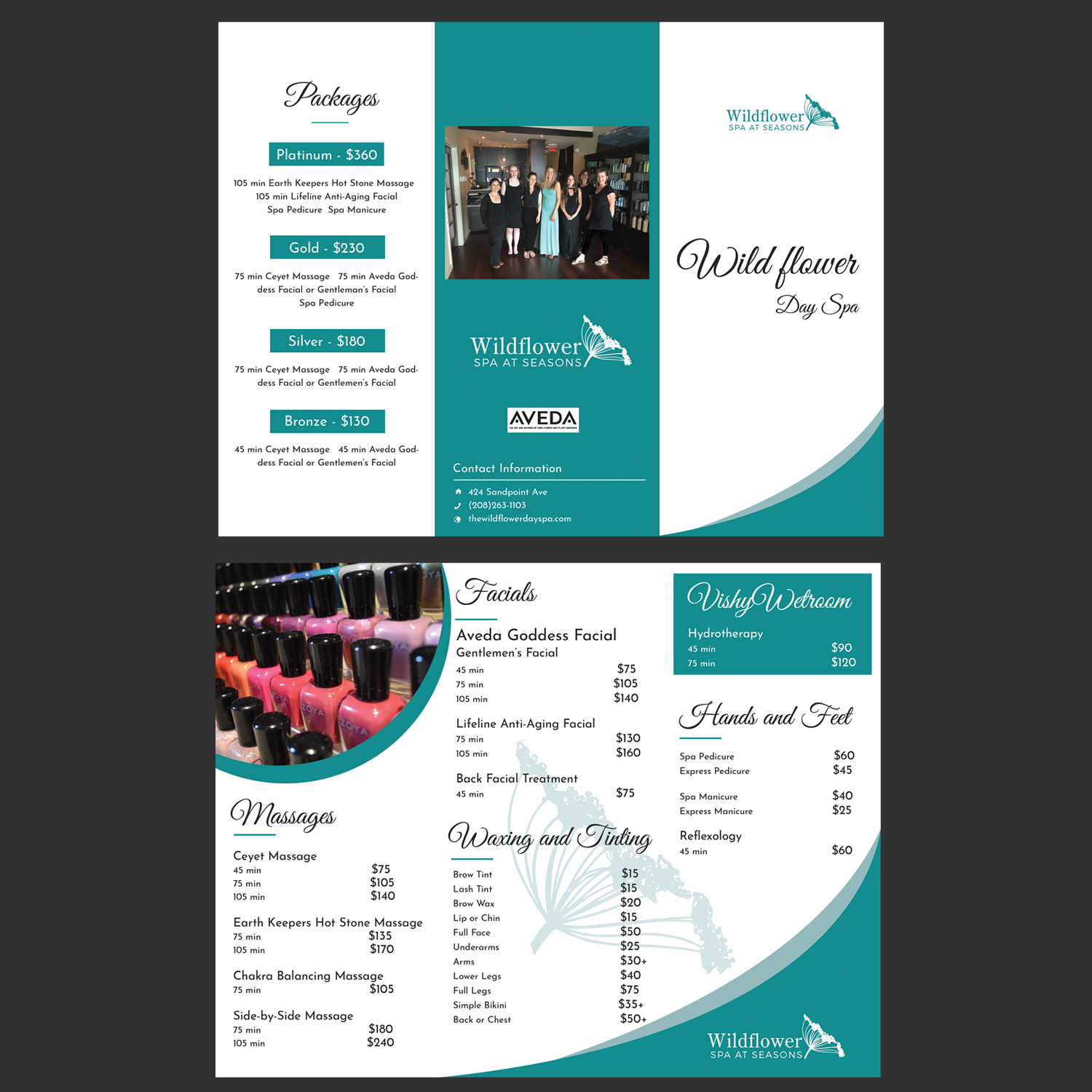 Flyer Design by Gemini Geeks for Wildflower Spa at Seasons | Design #19635687