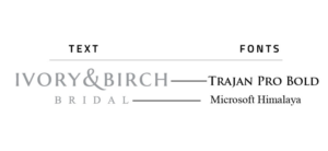 Ivory & Birch    also..  Ivory & Birch Bridal | Logo Design by Birdcage