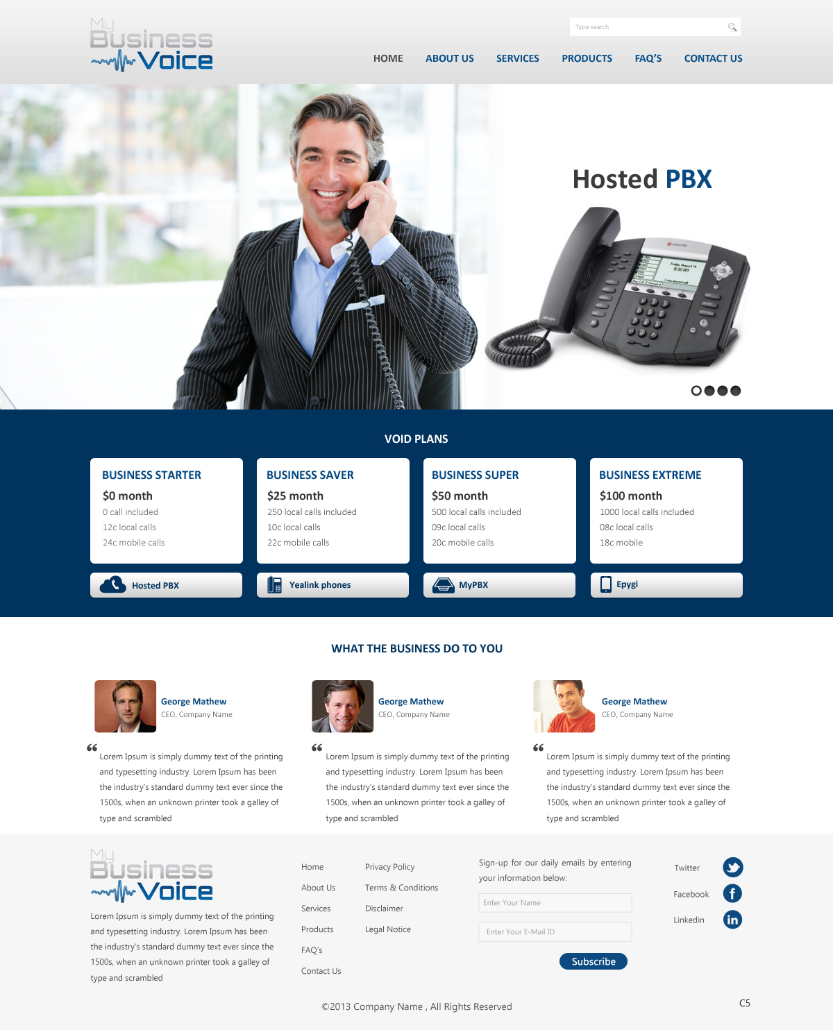 Diseño Web por pb para my business voice | Diseño #2892706