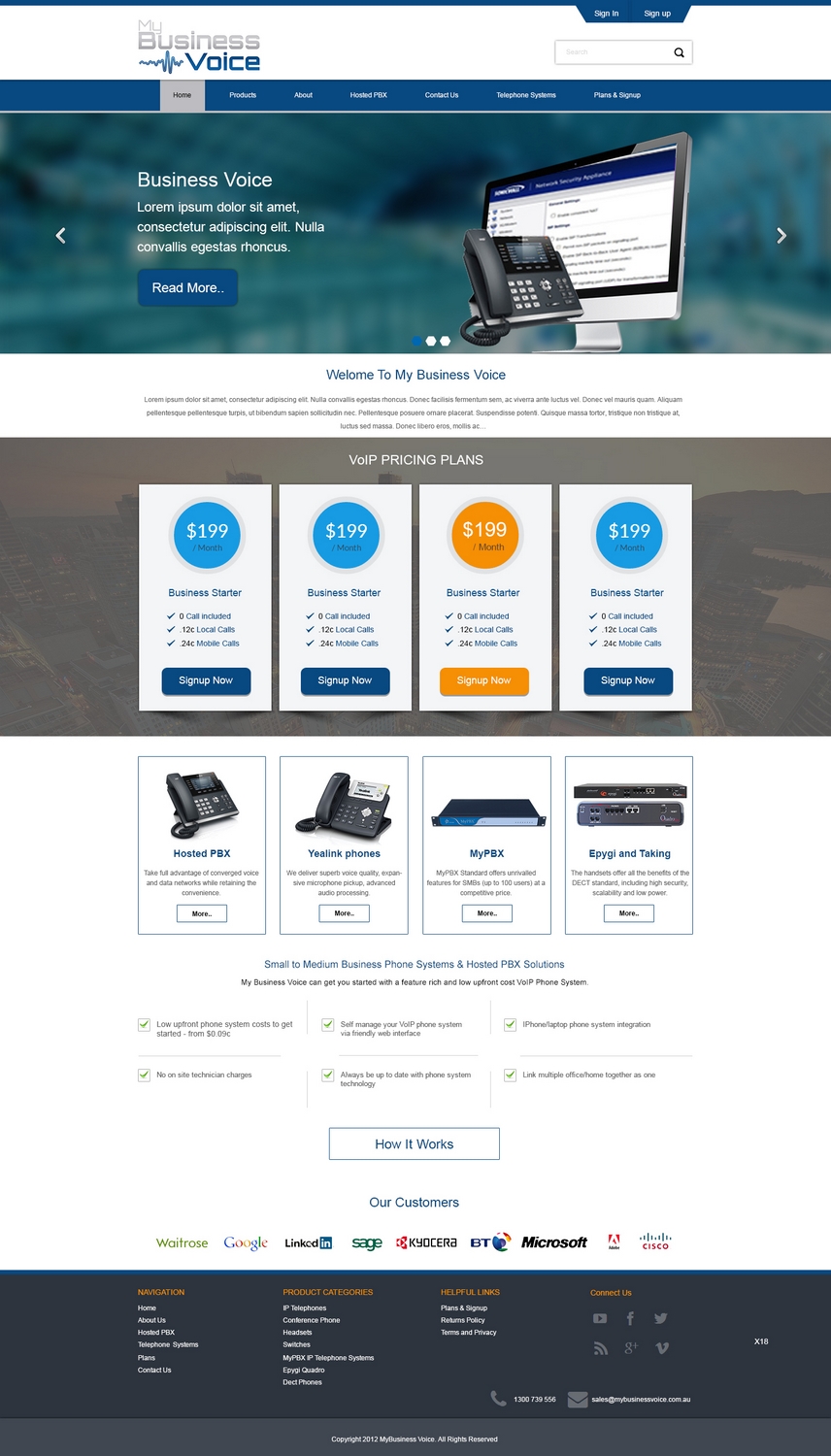 Web Design by pb for my business voice | Design #2897928