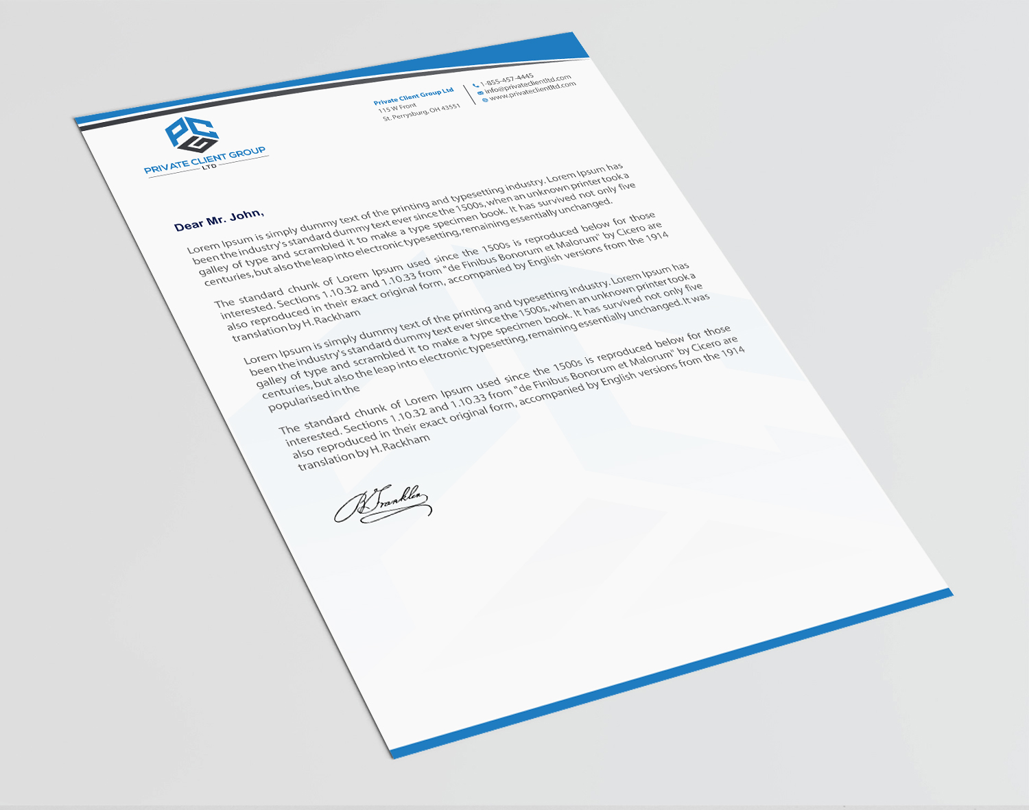 Letterhead Design by Infinitive Technology for USA Chemical Supply | Design #19505538