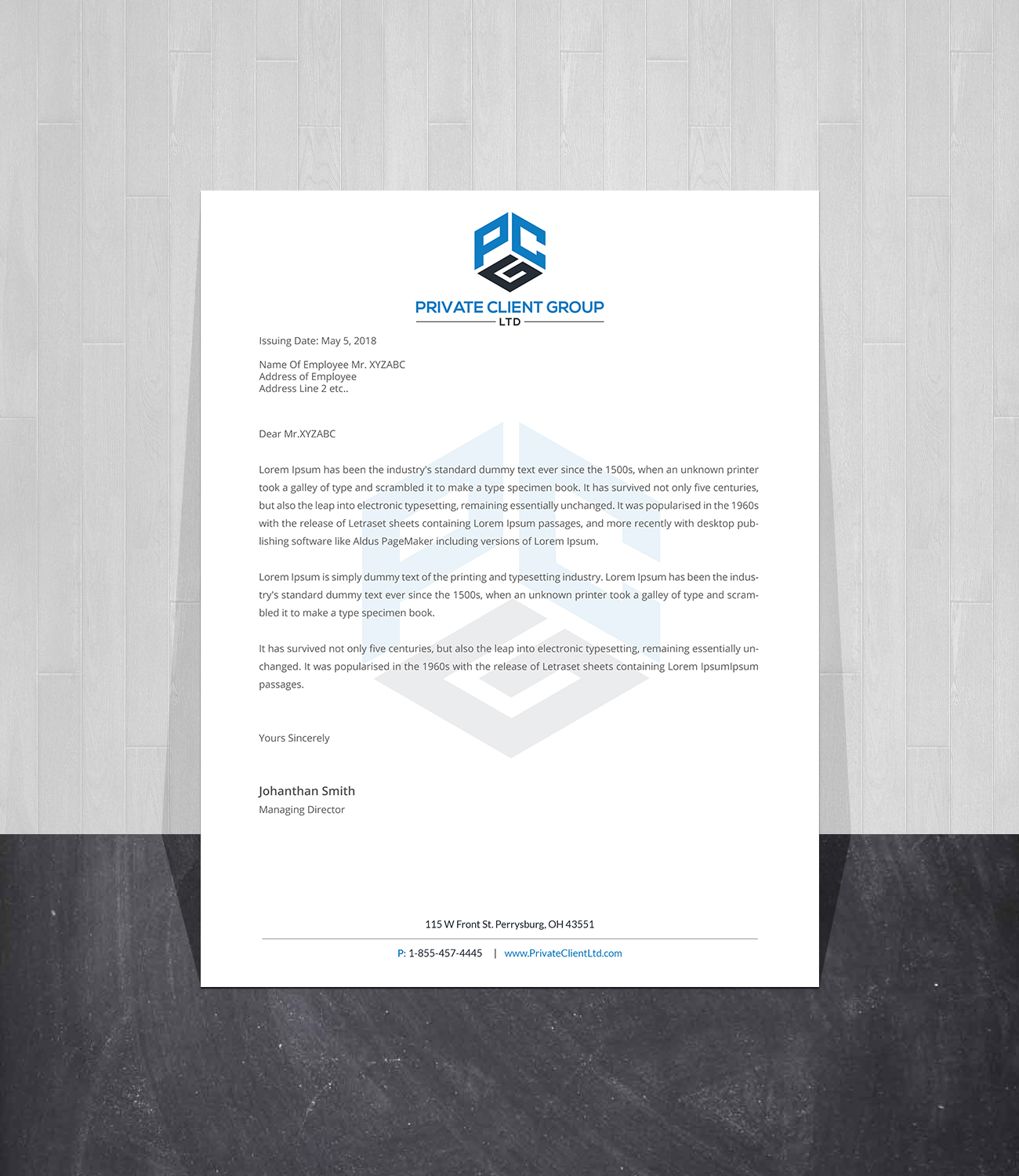 Briefkopf-Design von Creations Box 2015 für USA Chemical Supply | Design #19511093