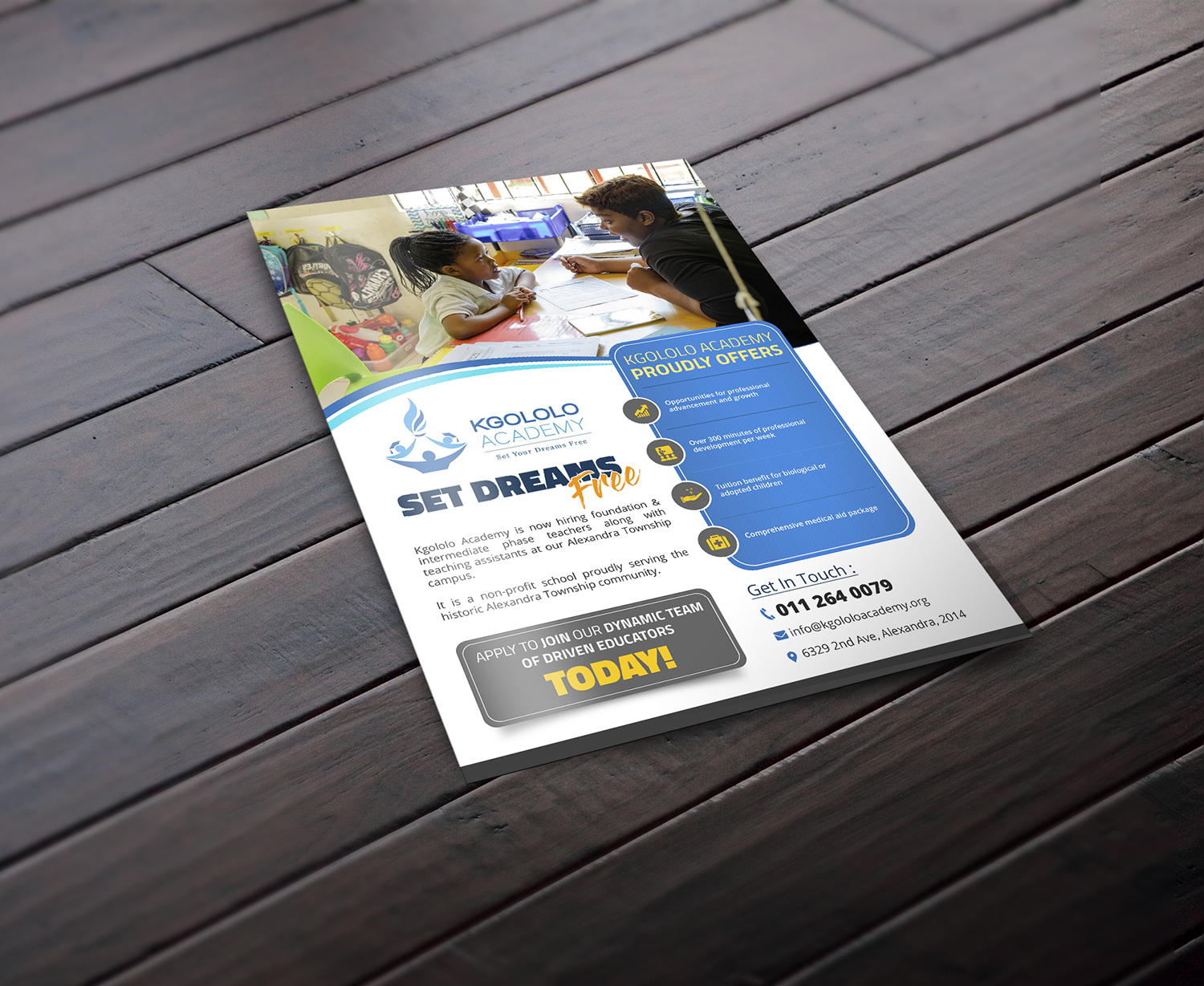 Diseño de Flyer por debdesign para Kgololo Academy | Diseño #19507120