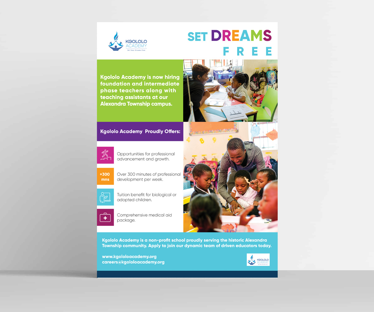 Flyer Design by Hania.tarabishy for Kgololo Academy | Design #19505734
