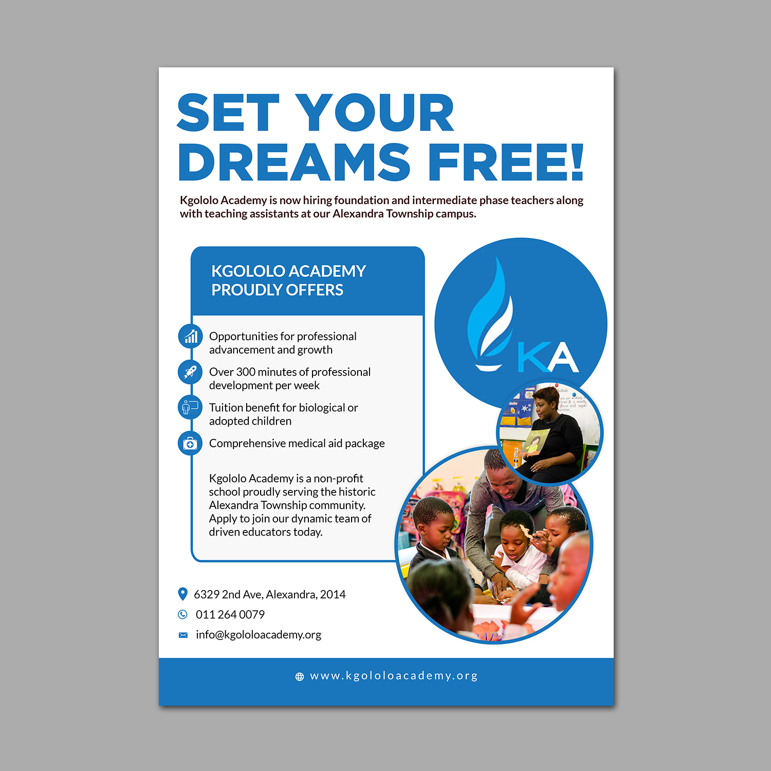 Flyer Design by aspiremedia for Kgololo Academy | Design #19509148