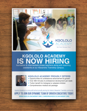 Diseño de Flyer por chandrayaan.creative para Kgololo Academy | Diseño #19507533