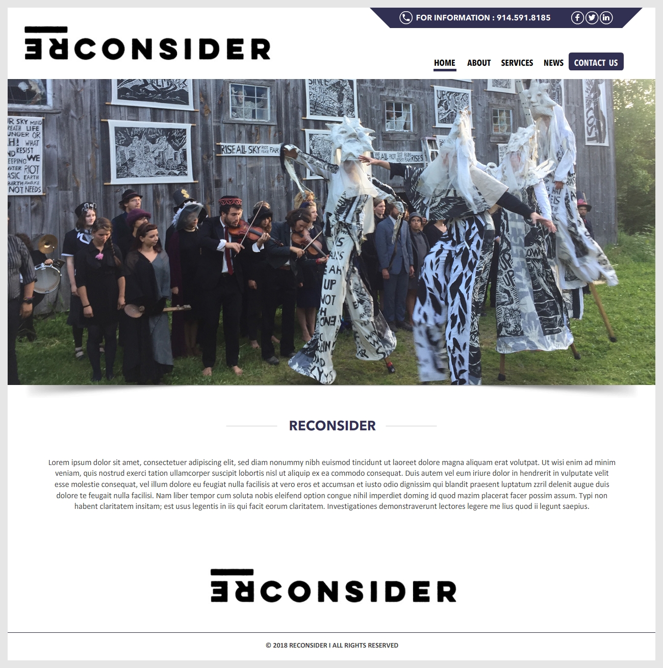 Web Design by -Marc- for Reconsider | Design #19609383
