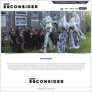 REconsider website redesign to provide information about experiential workshops, film work and other | Web Design by -Marc-