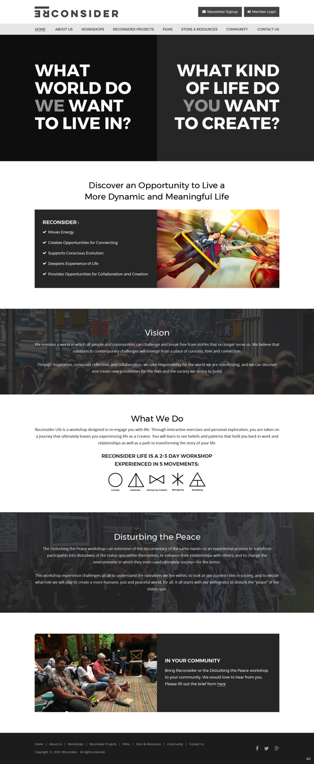 Web Design par pb pour Reconsider | Design #19539886