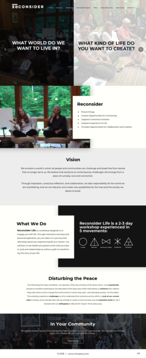 Web Design by pb for Reconsider | Design: #19546875