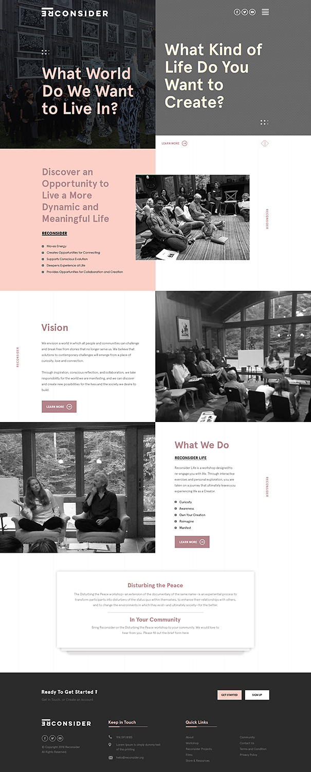 Web Design by PiXthemes for Reconsider | Design #19606096