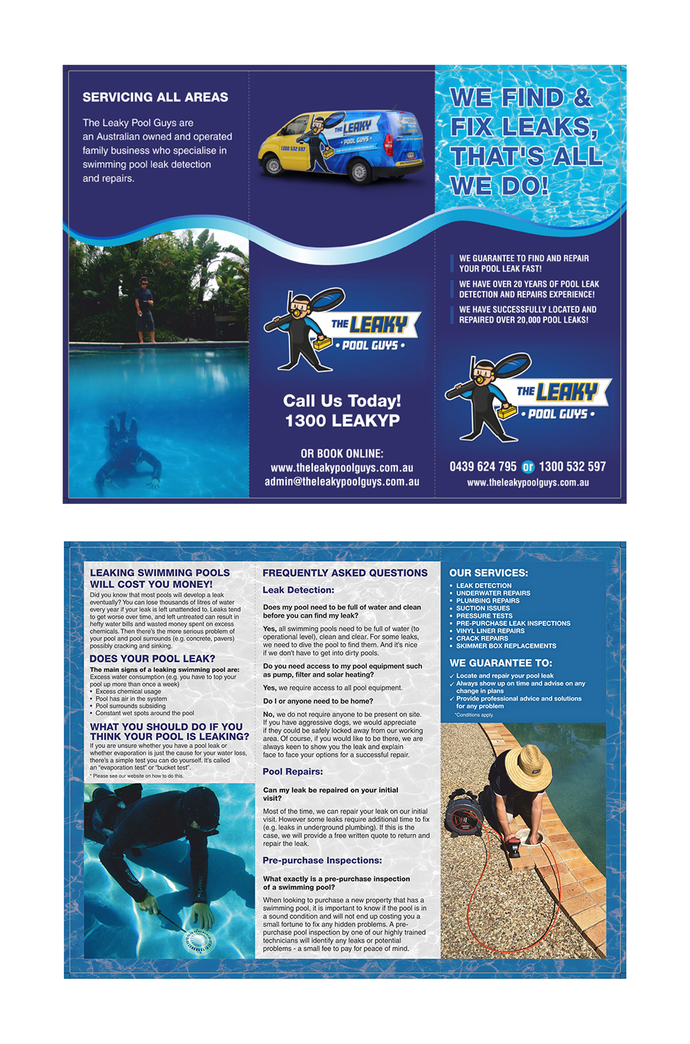 Flyer Design by Fine Graphics House for The Leaky Pool Guys | Design #20342458