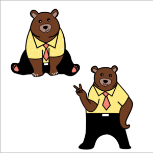 Bear character for social media application, | Graphic Design by Nuepine Designs