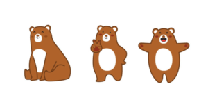 Bear character for social media application, | Graphic Design by Miketerashi