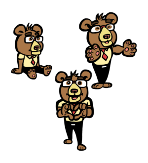 Bear character for social media application, | Diseño Gráfico por Tomi Ax