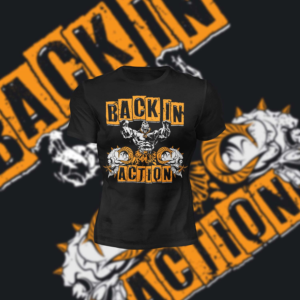 Back in Action( name of business) | Diseño de Camiseta por Yafi Mridha