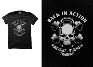 Back in Action( name of business) | T-shirt Design by a.o.d
