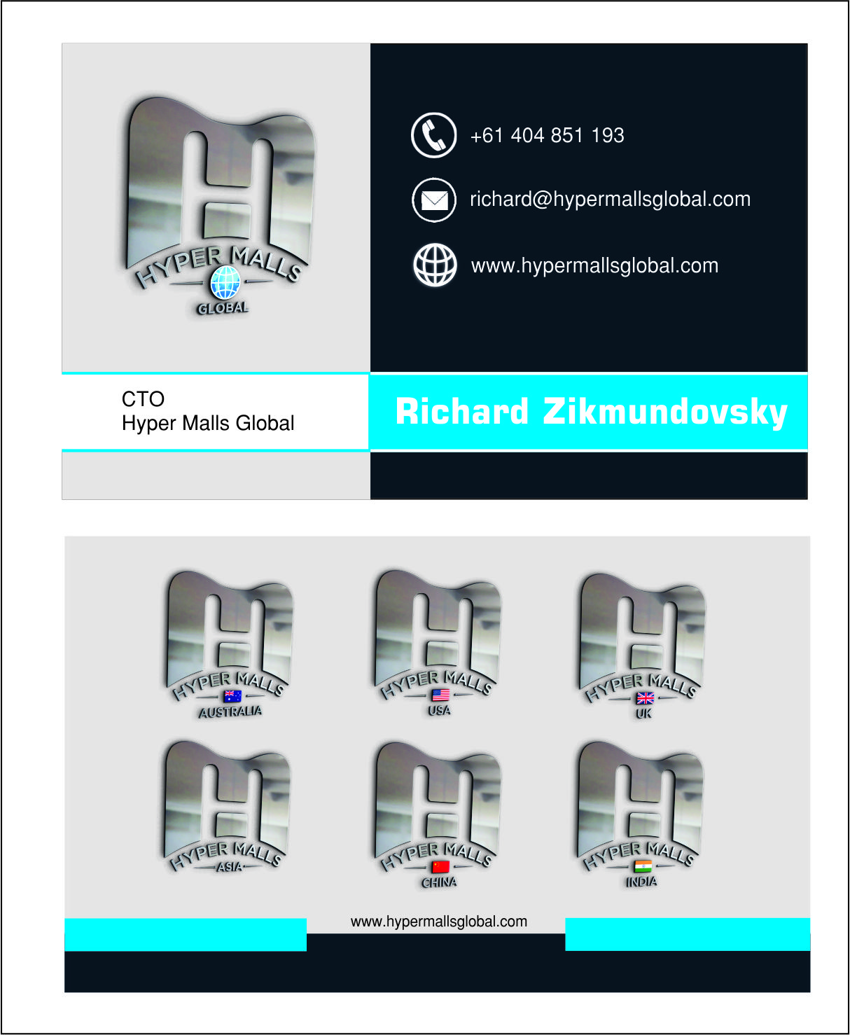 Business Card Design by riska for Mega malss global | Design #19508341