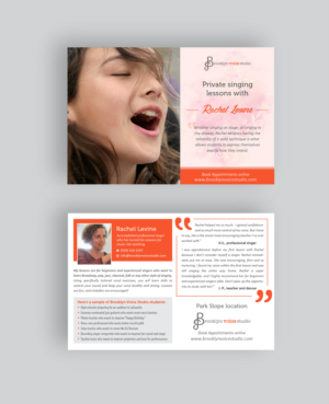 private singing lessons | Postkarten-Design von Alexandar