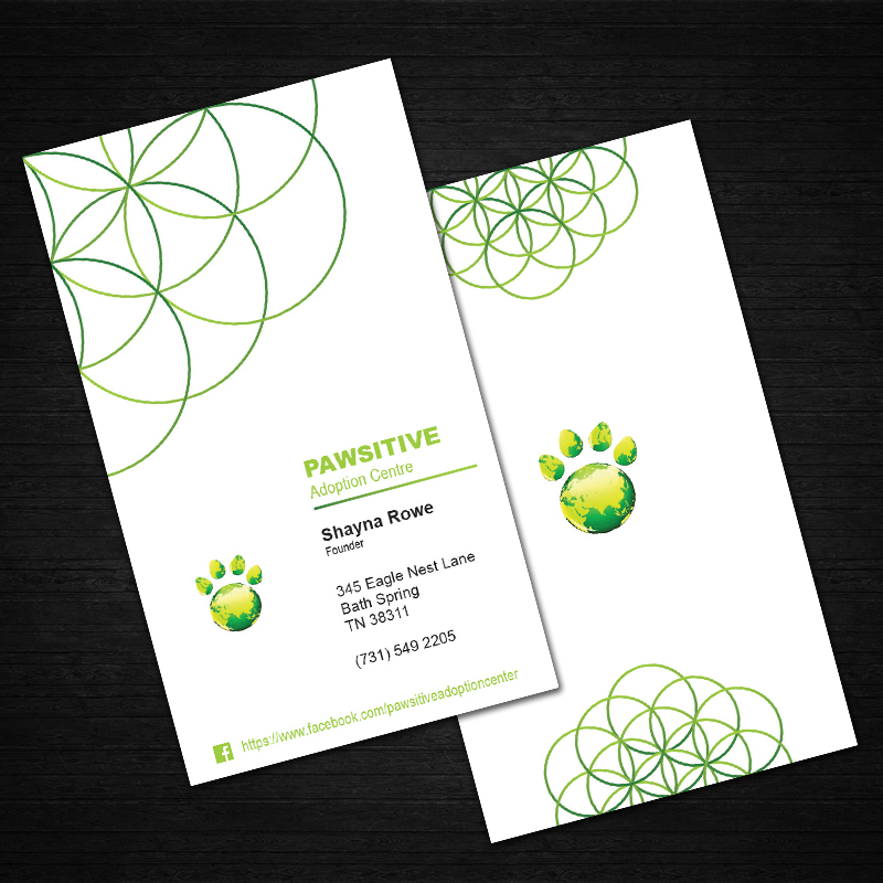 Business Card Design by DreamChaser Studio for PAWSITIVE Adoption Center | Design #2893269